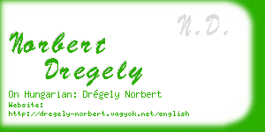 norbert dregely business card